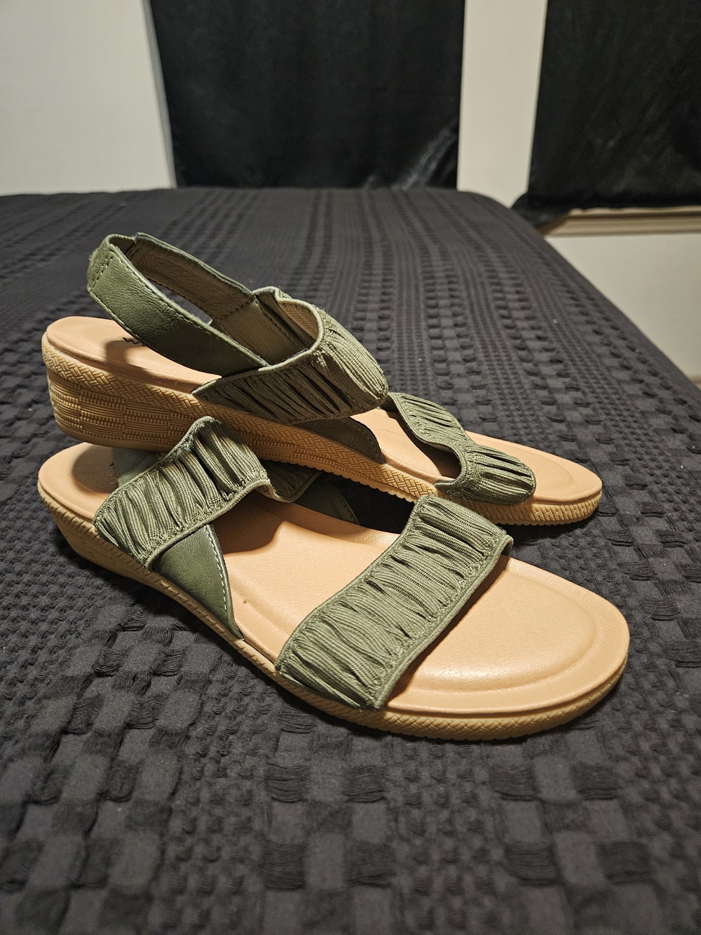 Olive Green Women’s Comfort Slingback Sandals